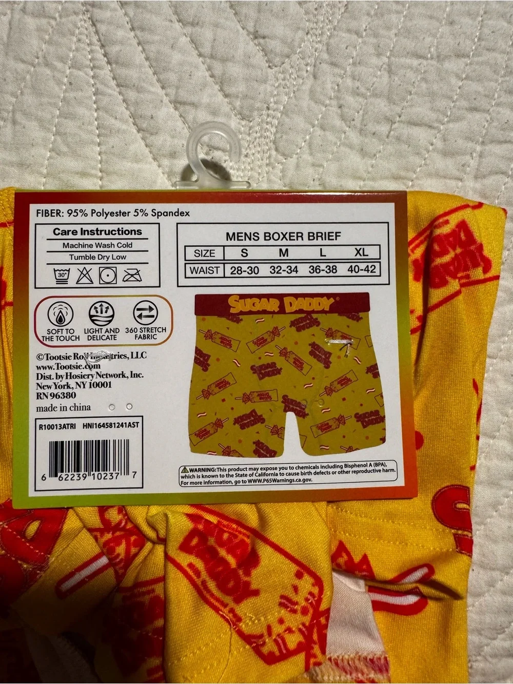 Men’s Yellow & Red Boxer Brief - Size L